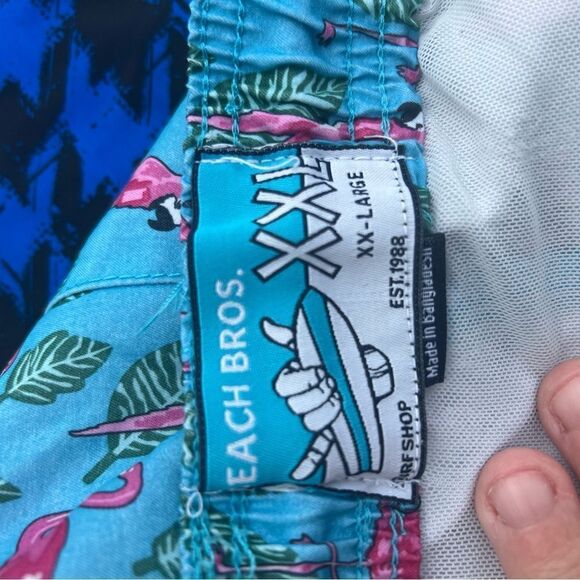 BEACH BROS. Swim Trunks Men's Blue size 2X summer beach frat vacation cruise - Picture 4 of 4